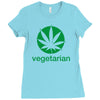vegetarian sweet leaf Ladies Fitted T-Shirt