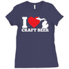 ladies i love michigan craft beer Ladies Fitted T-Shirt