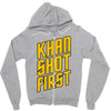 who shot first Zipper Hoodie