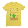smoke weed every christmas Ladies Fitted T-Shirt