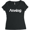 analog white logo Women's Triblend Scoop T-shirt