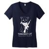terrorist cat Women's V-Neck T-Shirt