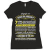 Legends Are Born In January Ladies Fitted T-Shirt