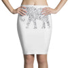 elephant filled pattern cool Pencil Skirts