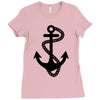 anchor sailor t shirt fashion cross top tee nautical tshirt retro tatt Ladies Fitted T-Shirt