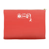 eat sleep climb   2 climbers distressed Accessory Pouches