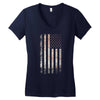 vintage usa flag 2 Women's V-Neck T-Shirt