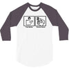 push button receive bacon t shirt funny awesome nerdy geeky humor tee 3/4 Sleeve Shirt