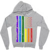 rainbow american flag Zipper Hoodie