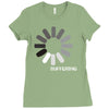 buffering  funny retro loading computer console fashion party Ladies Fitted T-Shirt