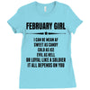 Super February Girl Ladies Fitted T-Shirt