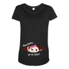 July Peeking Out Baby Girl in Spanish Maternity Scoop Neck T-shirt