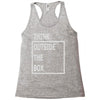 think outside the box Racerback Tank