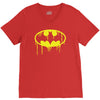 batman dying bleeding logo V-Neck Tee
