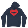 lip print heart Unisex Hoodie