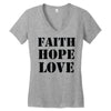 faith hope love Women's V-Neck T-Shirt
