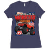 Off Road Monstre Truck Ladies Fitted T-Shirt