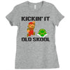 kickin it old skool Ladies Fitted T-Shirt
