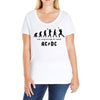 The Evolution of Rock Ladies Curvy T-Shirt