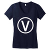 vegan symbol Women's V-Neck T-Shirt