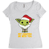 may cristmas be with you yoda Women's Triblend Scoop T-shirt