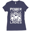 power to the cat ladies Ladies Fitted T-Shirt