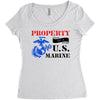 Property of a U.S. Marine Women's Triblend Scoop T-shirt