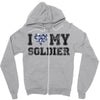 i love my soldier navy camouflage Zipper Hoodie