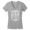 sons of anarchy soa motorcycle club tv show Women's V-Neck T-Shirt