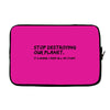 stop destroying our planet it's where i keep all my stuff geek tee shi Laptop sleeve