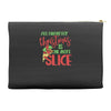 pizza christmas humor Accessory Pouches
