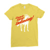 don't stop believing unicorn Ladies Fitted T-Shirt