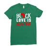 black love is beautiful Ladies Fitted T-Shirt