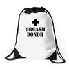orgasm donor t shirt funny t shirt cool tshirt shirt geek tee shirt 80 Drawstring Bags