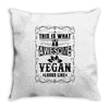 Awesome Vegan Throw Pillow