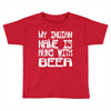 my indian name is runs with beer Toddler T-shirt