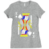 party king design funny humor cool graph baseball Ladies Fitted T-Shirt