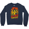 crazy halloween pit lady Crewneck Sweatshirt