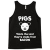 pigs thank the lord they're made from bacon Tank Top