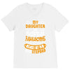My Daughter Is Super Awesome Her Stepdad V-Neck Tee