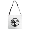 yinyang cats Adjustable Strap Totes
