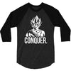 conquer   super saiyan goku 3/4 Sleeve Shirt