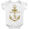 anchored faith Baby Onesie