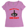 gaming hold and play Women's Triblend Scoop T-shirt
