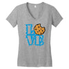Love Cookie Monster Women's V-Neck T-Shirt