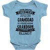 Super Cool Granddad Of A Freaking Awesome Grandson Baby Onesie