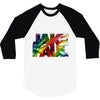 jake paul text paradise 3/4 Sleeve Shirt