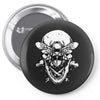 butter skull black Pin-back button