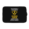 I'm Raising A Child With Childhood Cancer What's Your Super Power Laptop sleeve