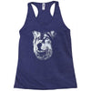 round neck dog wolf Racerback Tank